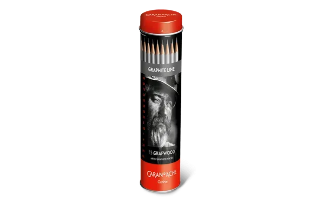 Caran d’Ache Grafwood Graphite Line: Box of 15 Hardness Degrees for Professionals