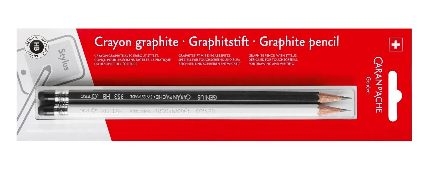 Caran D&#39;Ache Graphite Pencil With Stylus Tip 2PCS