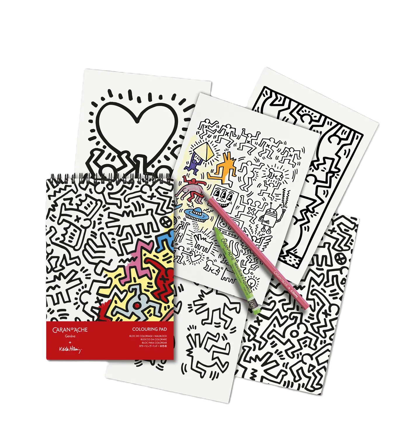 Caran D&#39;Ache Keith Haring Colouring Pad