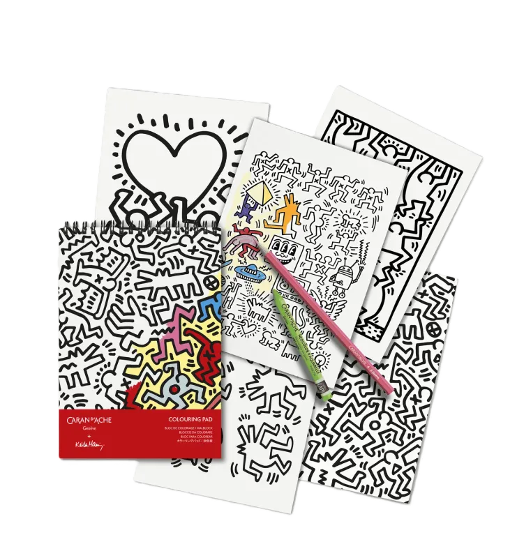 Caran D&#39;Ache Keith Haring Colouring Pad