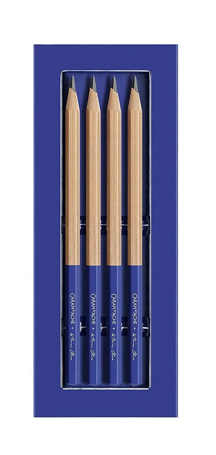 Caran D&#39;Ache Klein Blue Graphite Pencils 4pc Set