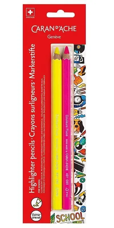 Caran D&#39;Ache Maxi Fluo Pencils 6mm Diameter