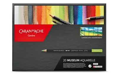 Caran D&#39;Ache Museum Aquarelle 20 Color Pencil Landscape