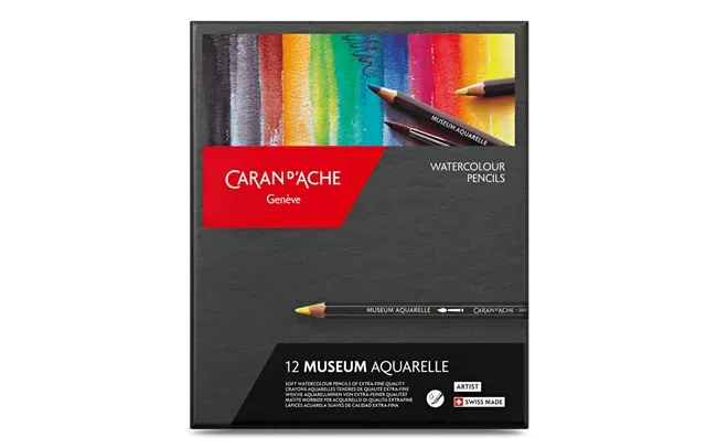 Caran D&#39;Ache Museum Aquarelle Standard Pencil 12 Shades