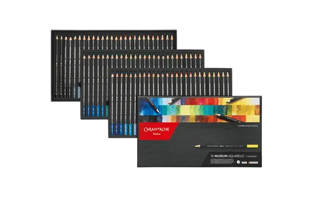 Caran D'Ache Museum Aquarelle Color Pencil 76 Shades