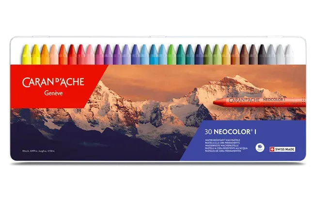 Caran D&#39;Ache Neocolor I Metal Box 30 Colours Pastel Set