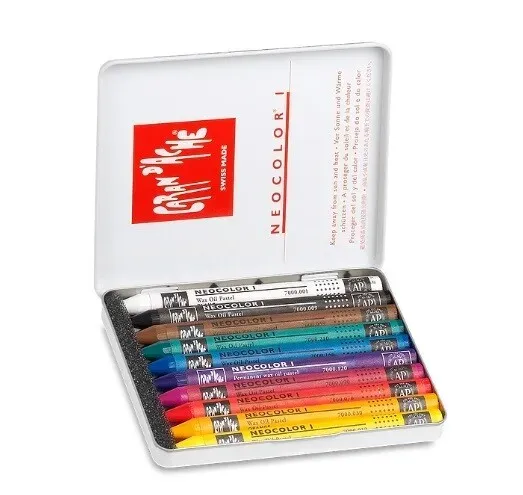 Caran D'Ache Neocolor I Metal Box 10 Colours Pastel Set