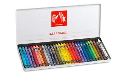 Caran D'Ache Neocolor I Metal Box 30 Colours Pastel Set