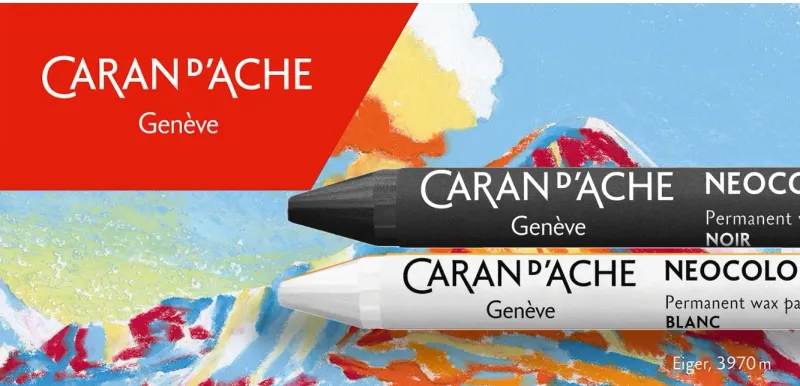 Caran D'Ache Neocolor I Classico - Pastello A Cera Nero, Qualità Artistica Per Disegno E Pittura