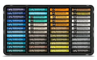 CARAN D'ACHE 96 NEOPASTEL オイルパステル ネオパステル – 96色セット 鮮やかな顔料から生まれる鮮やかな色合い