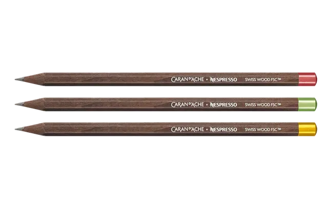Caran D&#39;Ache Nespresso Edition Swisswood 3 Pencils