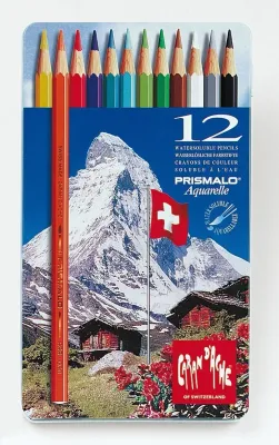 Caran D'Ache Prismalo Aquarelle Colour Pencil 12 Shades