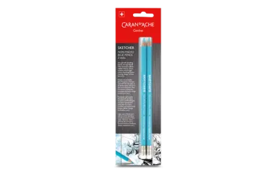 Caran D&#39;Ache Sketcher Non Photo Blue Pencil  2 Pc