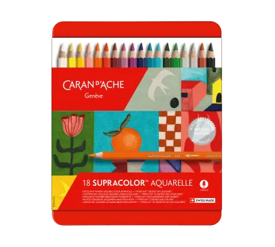 Caran D&#39;Ache Special Edition Supracolor Pencils 18  Pcs Assortment-fsc