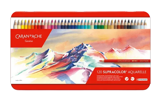 Caran D&#39;Ache Supracolor Pencils Metal Box 120 Shades