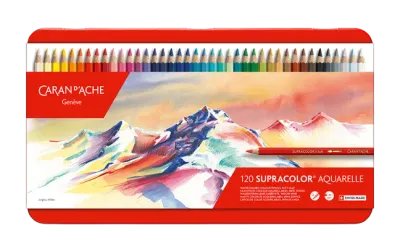 Caran D&#39;Ache Supracolor Pencils Metal Box 120 Shades