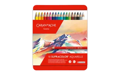 Caran D&#39;Ache Supracolor Pencils Metal Box 18 Shades