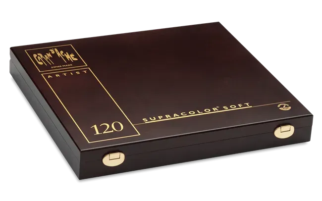 Caran D'Ache Supracolor Wooden Box 120 Pencils shades