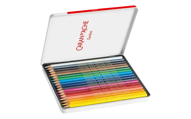 Caran D'Ache Swisscolor Water Colour Pencils 18 Shades