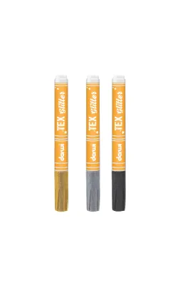 Darwi Textile Glitter Waterbased Fabric Paint Marker - 2mm