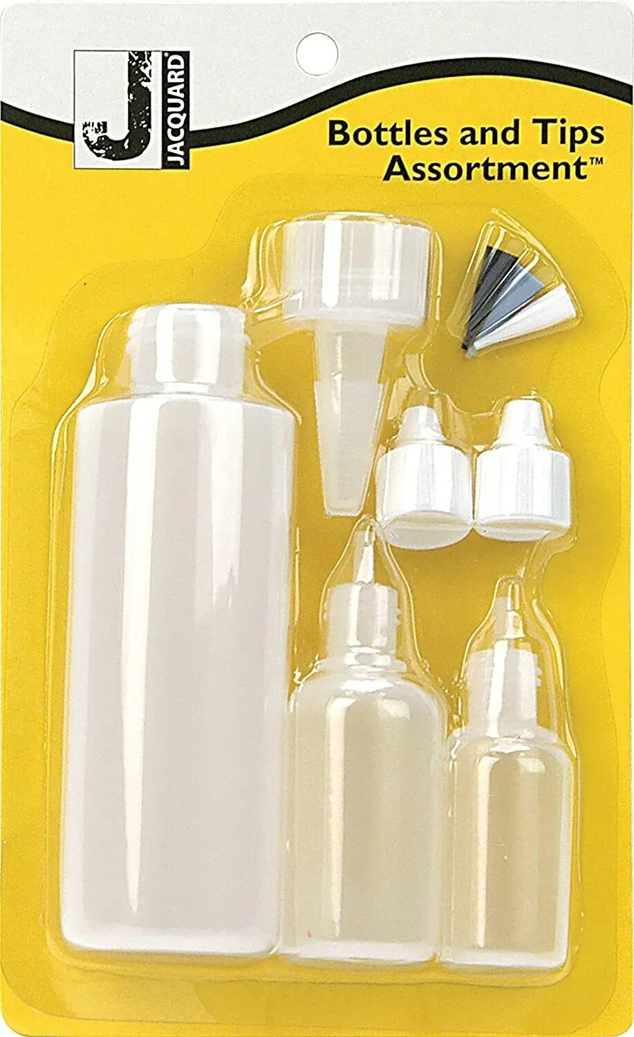 Jacquard Bottle Tip Assortment - 3 Bottles &amp; 4 Tips for Fine Detailing and Crafting