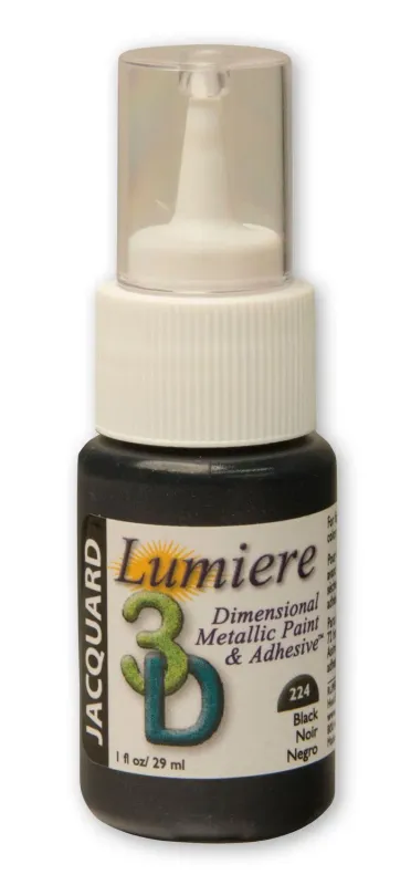 Jacquard Products Lumiere 3D Metallic Paint Black