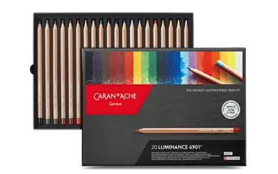 Caran d’Ache Luminance 6901 Set of 20 – Best Artist Colour Pencils