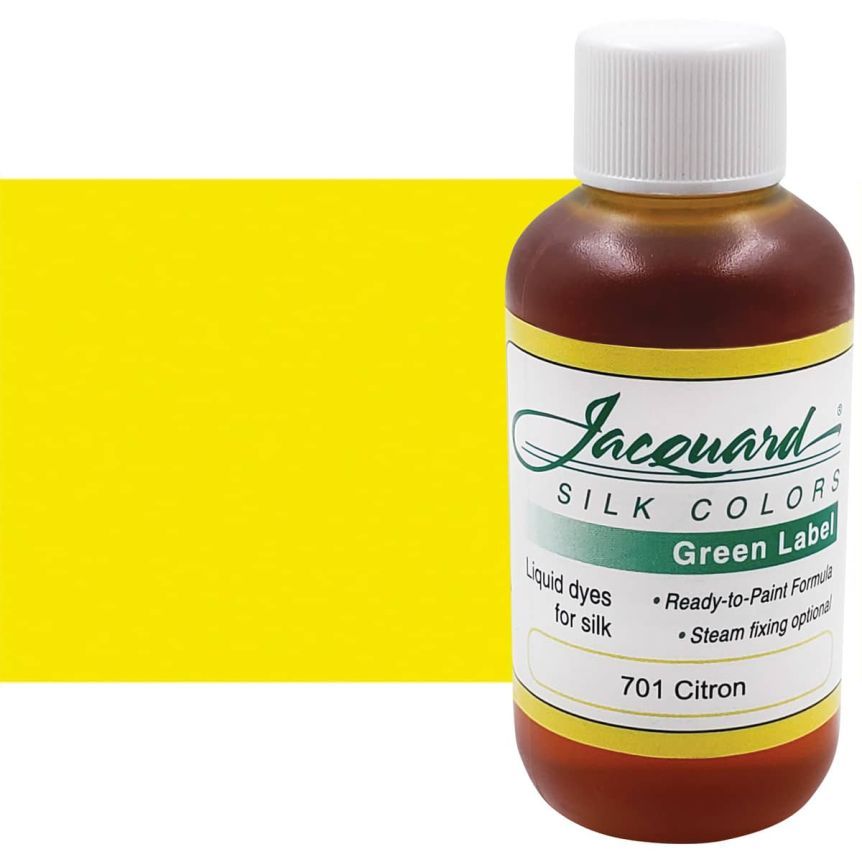 Jacquard Green Label Silk Colors Open Stock | Professional-Grade Silk Dyes - 59.15 ML, 20 SHADES: CITRON