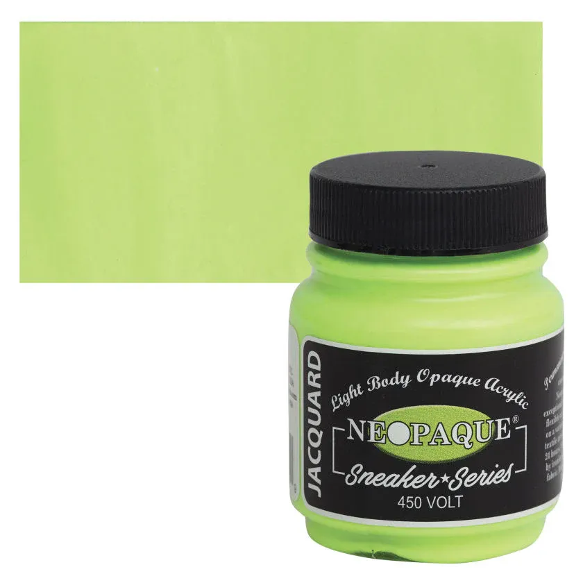 Jacquard Neopaque Loose Stock (66.54 ml) – Ultra-Opaque Fabric &amp; Multi-Surface Paint, 22 SHADES: VOLT