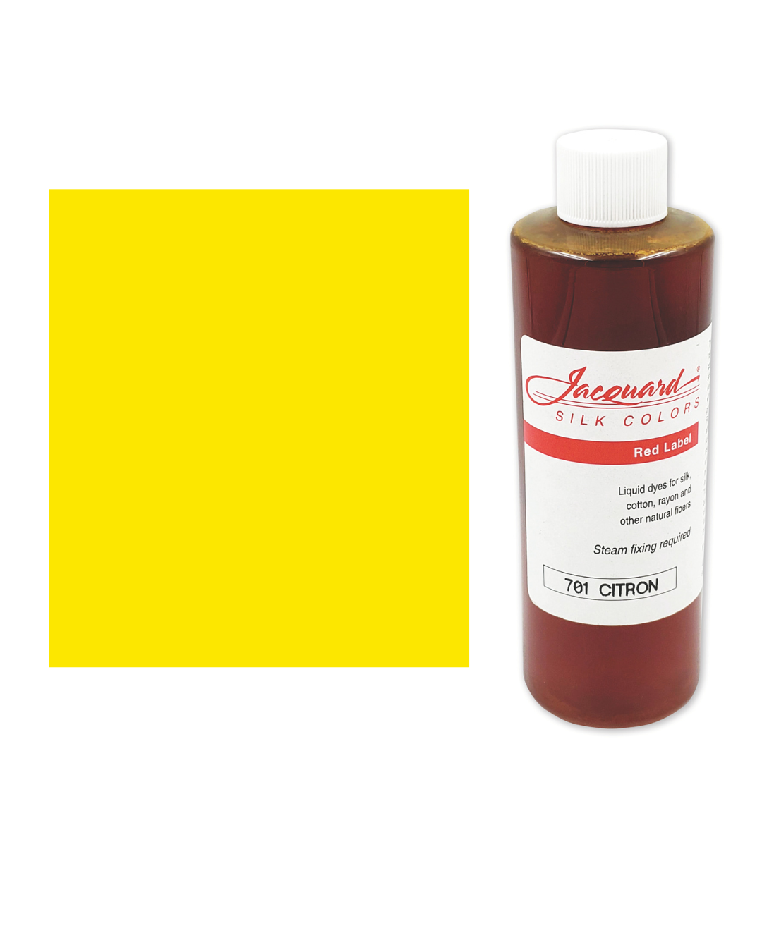 Jacquard Red Label Silk Colors 250 ml – Professional Fiber Reactive Dyes, SHADES: CITRON