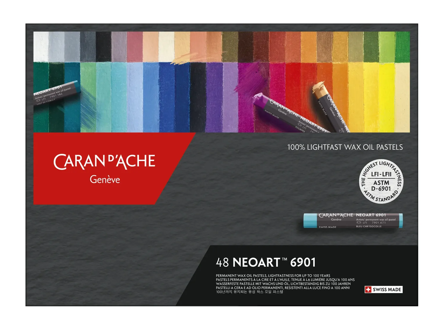 Caran D'Ache NeoArt 6901 Pastels 100-Year Lightfast Wax & Oil