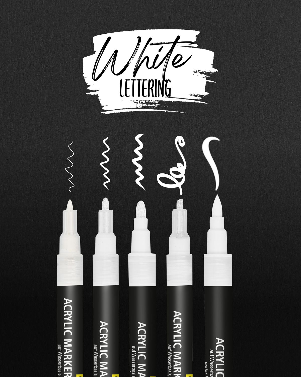 Online White Lettering Set – Opaque Markers for Calligraphy &amp; Crafts