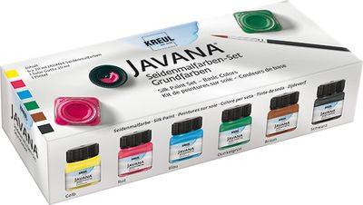 KREUL Javana Silk Paint Basic Colors Set of 6 – Made in Germany