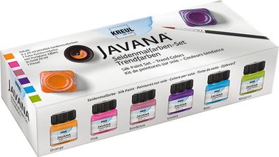 KREUL Javana Silk Paint Trend Colors Set of 6 – Made in Germany