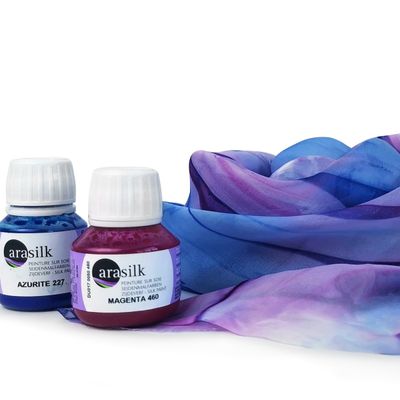 “Arasilk Silk Paints – Heat-Fixed Colours for Silk and Natural Fibres (50ml Bottles)”