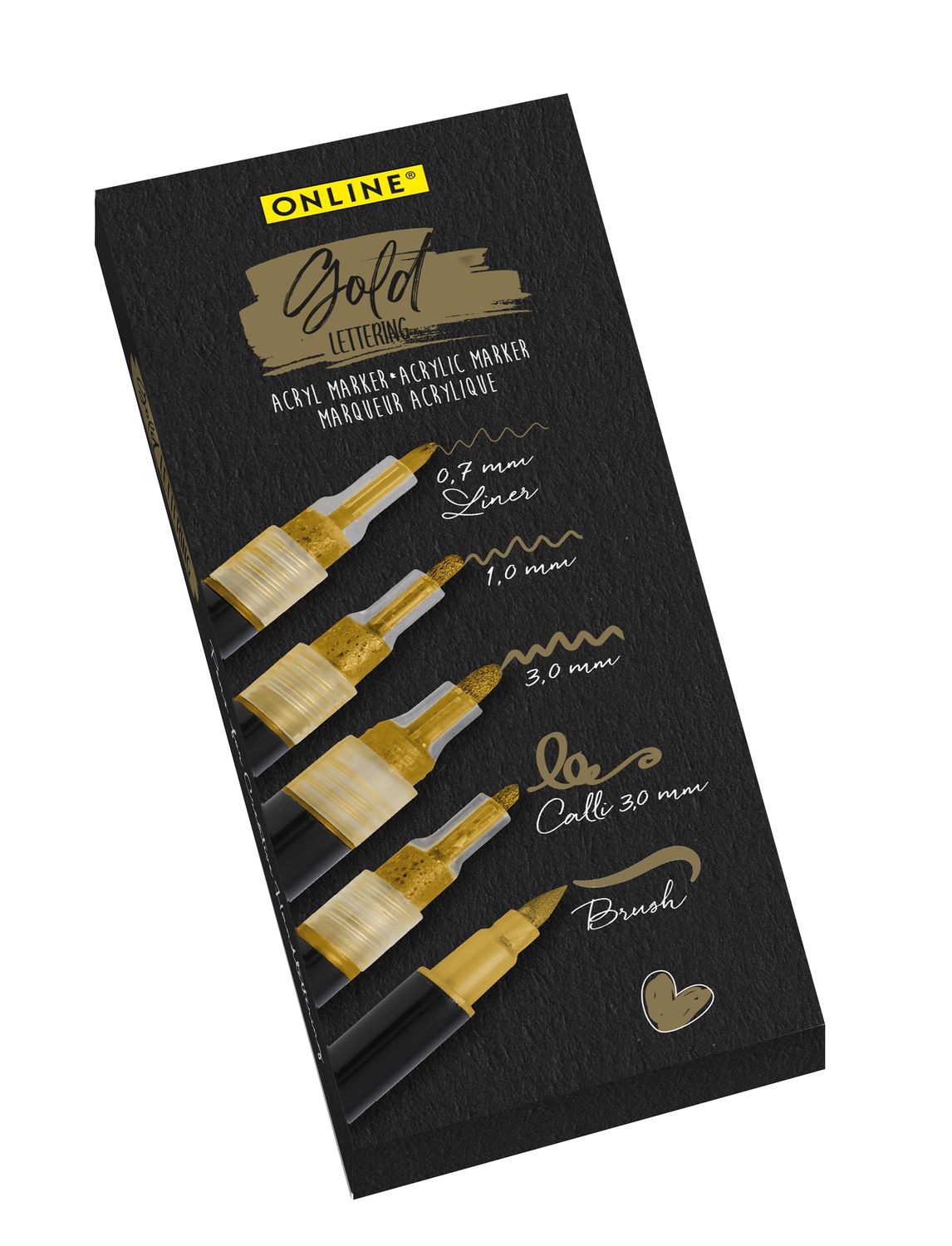 “Brush Pen and Fineliner for Gold Calligraphy”