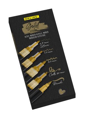 “Brush Pen and Fineliner for Gold Calligraphy”