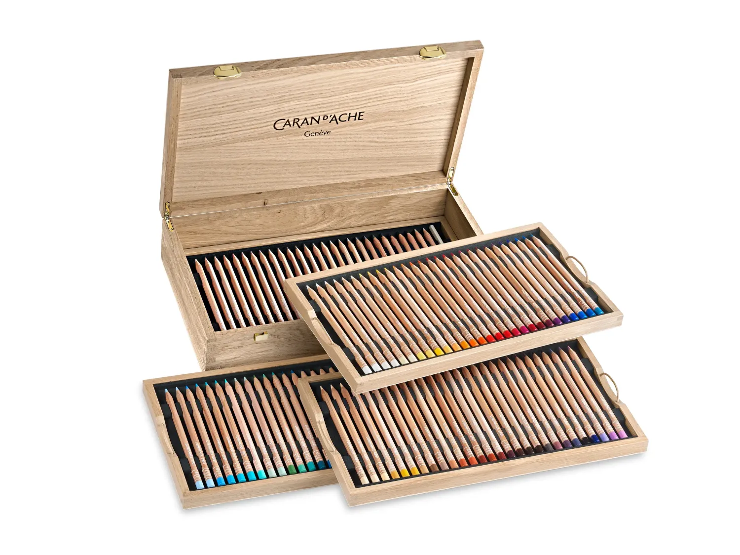 Caran d’Ache Luminance 6901 Coloured Pencils – Wooden Box of 100 (Swiss Made)
