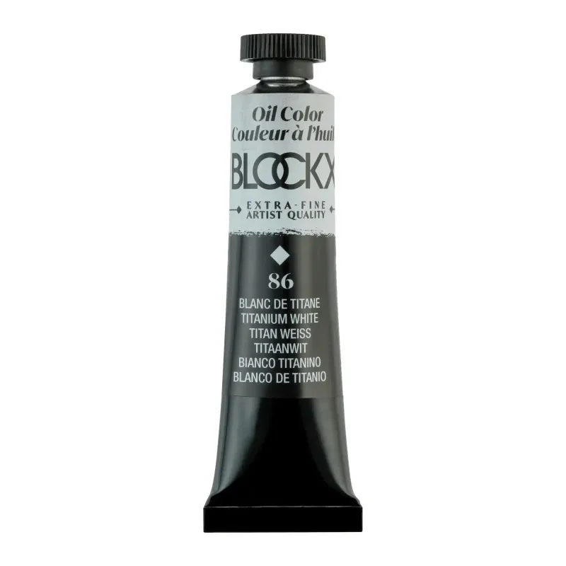 BLOCKX extra-fine oil colour Titanium White 20ml tube, professional artist oil paint