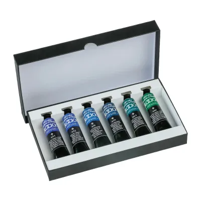 BLOCKX Oil Assortment Cobalt Colours 6 × 20ml BLOCKX cobalt oil paint set 6x20ml
