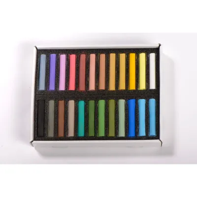 BLOCKX Soft Pastels – Set of 24 Landscape Colors BLOCKX 24 color soft pastel set arranged in protective foam insert