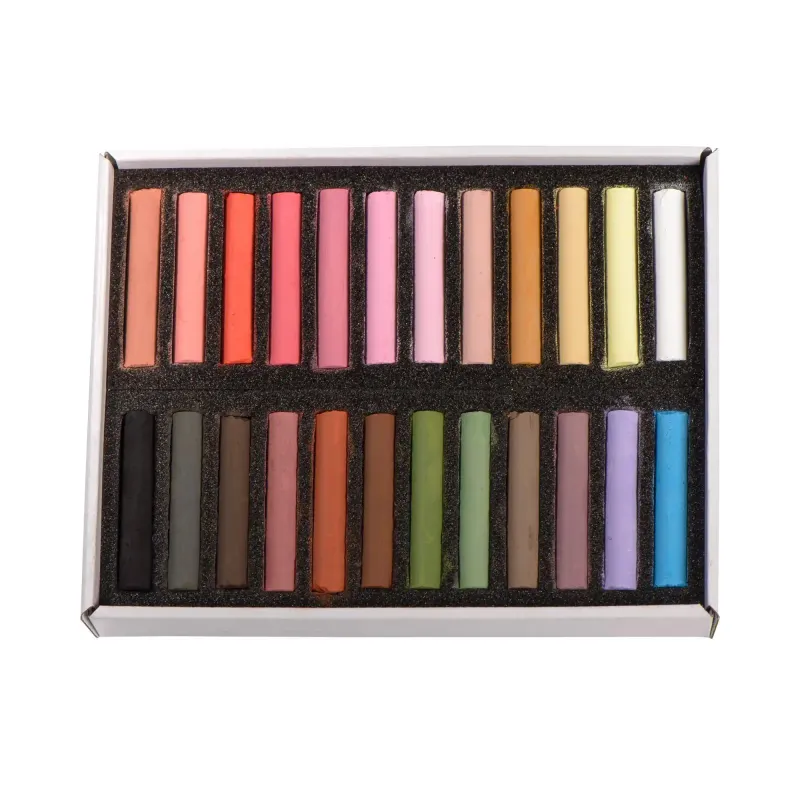 Open BLOCKX portrait pastel box showing 24 handmade soft pastel sticks