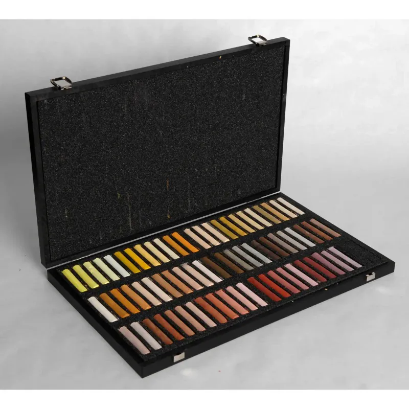 BLOCKX complete 204 soft pastel assortment displayed in multiple wooden boxes