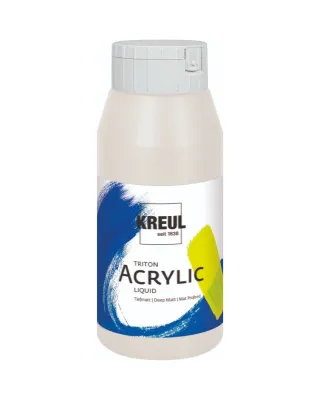 KREUL Triton Acrylic Liquid Mixing White 750 ml Liquid matt white acrylic for large surfaces, underpainting and mixing.