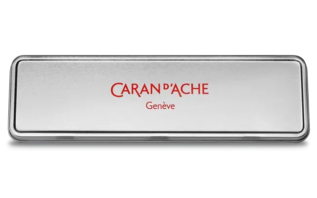 Caran D'Ache Empty Metal Tin Pen Pencil Box