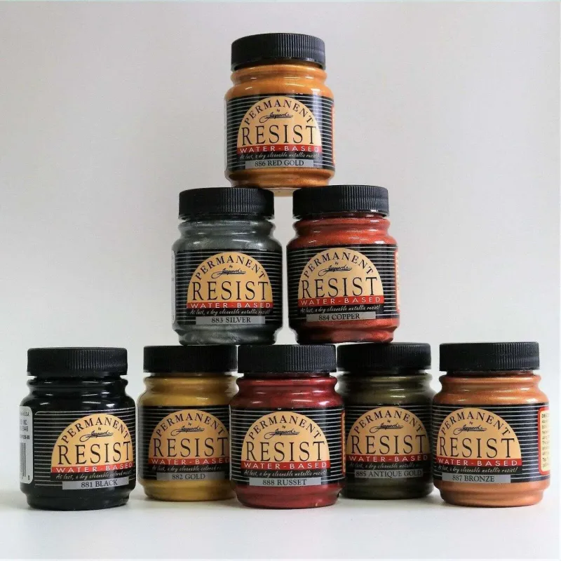 Jacquard Permanent Water-based Resist – Metallic Fine-Line Resist for Serti Silk Painting