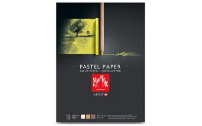 Caran d’Ache Pastel Drawing Pad – Tinted Paper, 24 x 32 cm, 12 Sheets