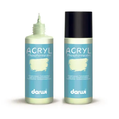 ​Darwi Acrylic Night Glow Paint Color For Fabric 80 ml