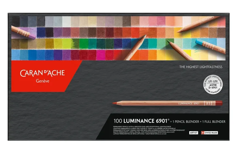 Caran d’Ache Luminance 6901 Set of 100 – Best Artist Colour Pencils