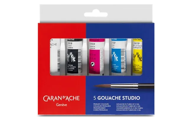 Caran D'Ache Gouache Studio Colour Tubes 21 ml 5 Shades